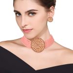 Touchstone Indian Bollywood Traditional Rhinestone Kundan Polki Faux Pearls Colorful Beads Strings Designer Jewelry Choker Necklace Set in Antique and Gold Tone for Women. - Image 2